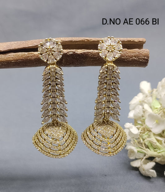 Cz Ad Mehandi Earrings Sku AE 066 BI rchiecreation