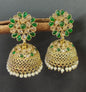 Polki Mehandi Jhumki Combo Earring Sku 697 rchiecreation