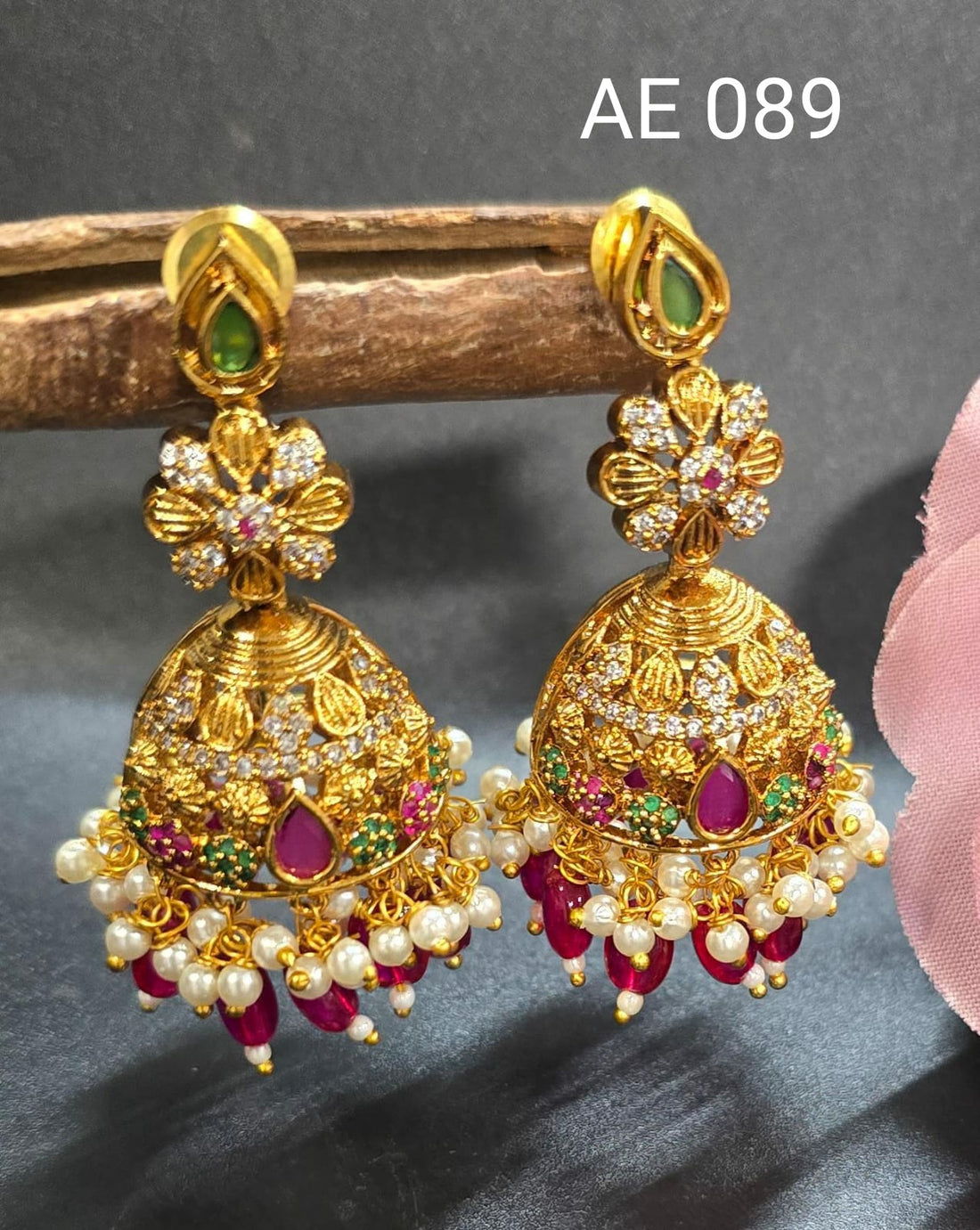 Antique Golden Earrings SKU-089 rchiecreation