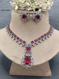 Cz ad Victorian Necklace Set Sku-6600 D5 rchiecreation