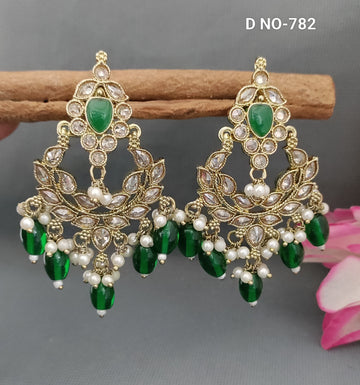 Mehandi Polki Earring-782 A-1