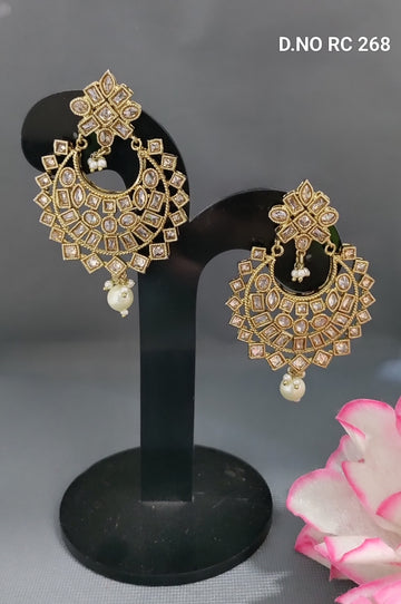 Mehandi Polki Earring SKU RC 268 A-1