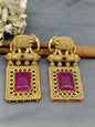 Antique Golden Earrings Sku-0012 rchiecreation