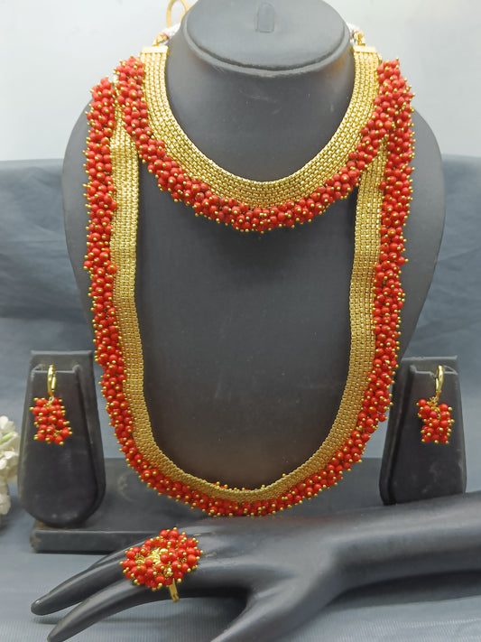 Antique Golden Necklace Set-0033 rchiecreation