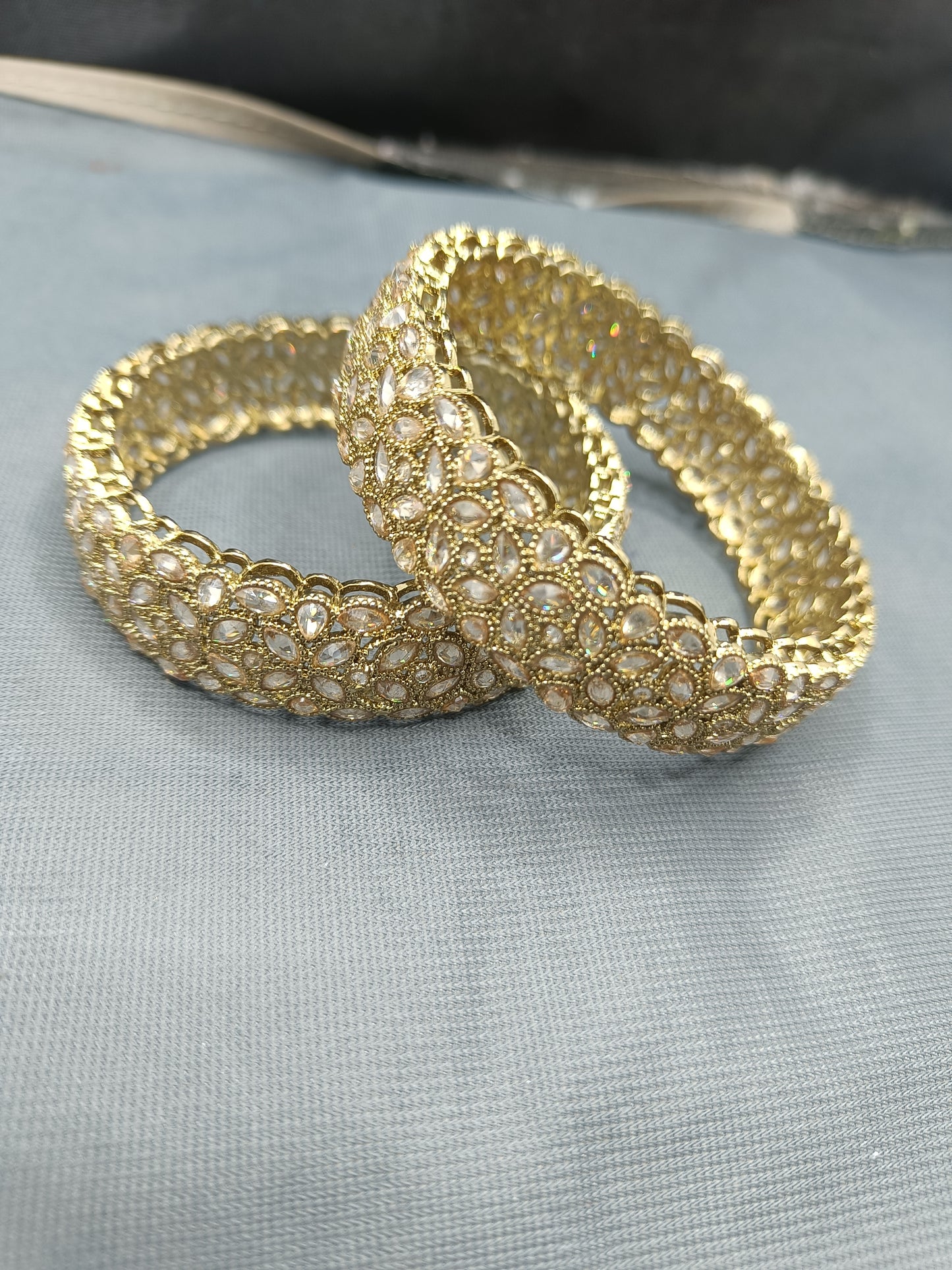 Polki Bangles Sku 8894F1 rchiecreation