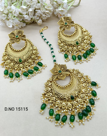 Antique Golden Earrings Tica Sku 15115 E4