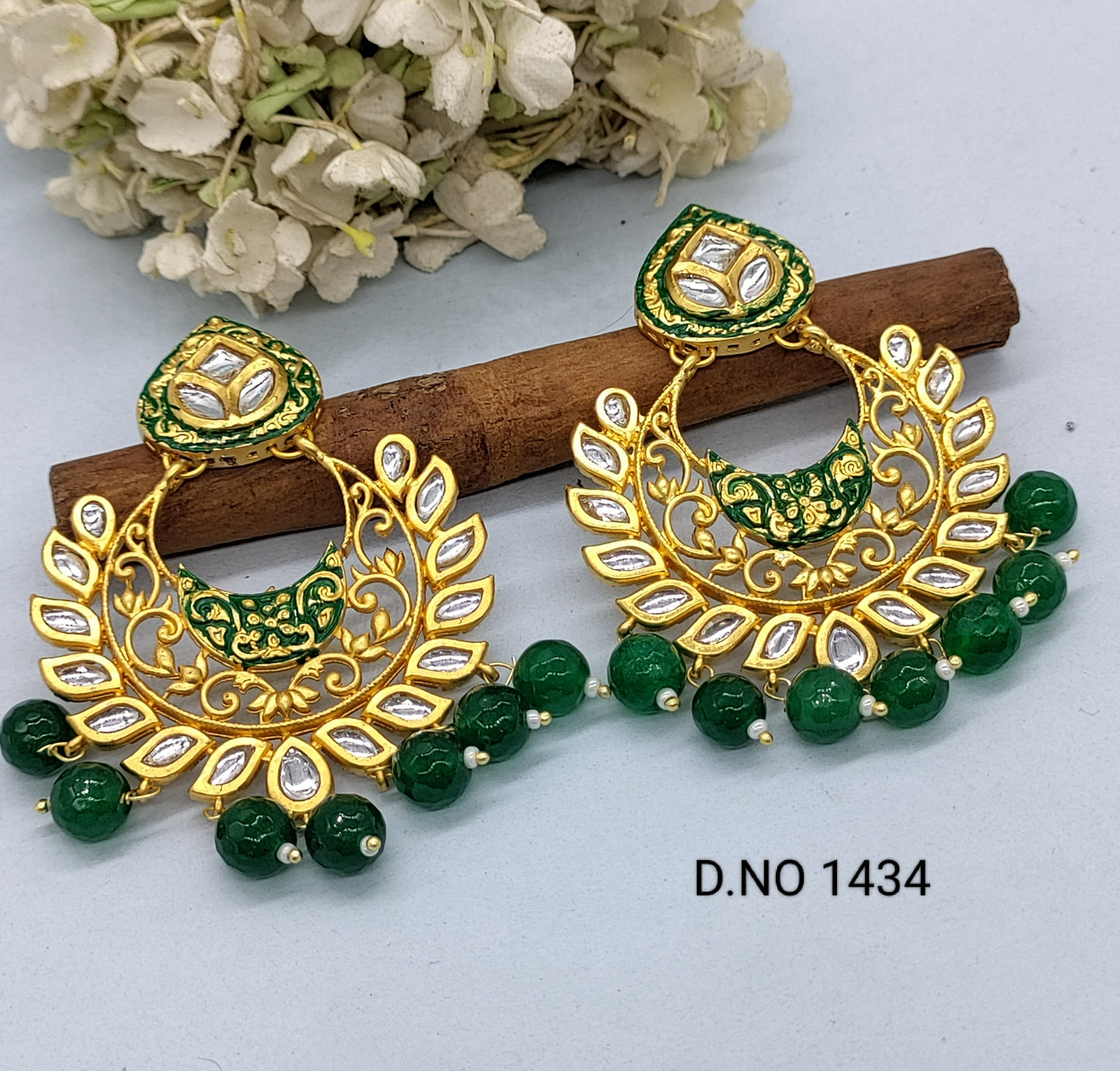 Rajwadi Matt Earring Sku-1434 rchiecreation