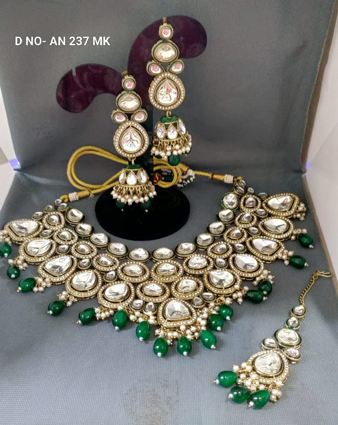 Moissanite Kundan Necklace SKU- AN 237 MK /D-4