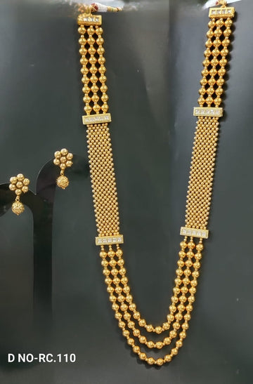 Antique Golden Pearl Kundan Necklace SKU- RC 110 D-4