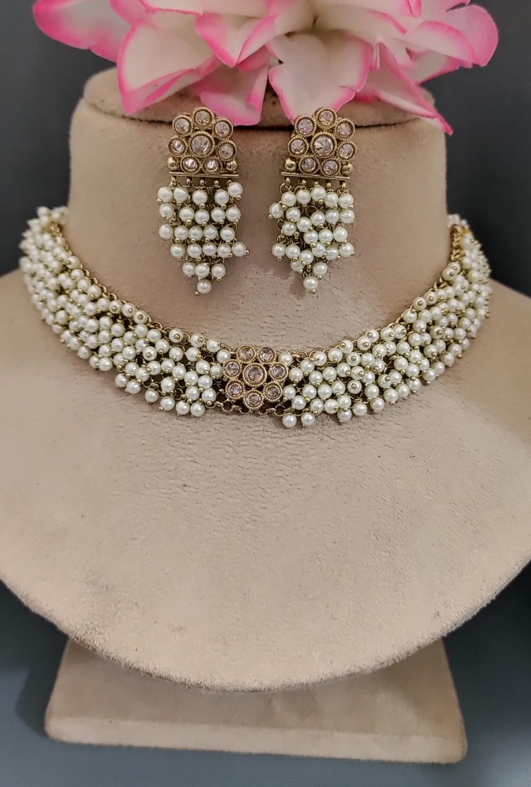 Polki Mehandi Pearl Chokar Sku- 6001 B-8