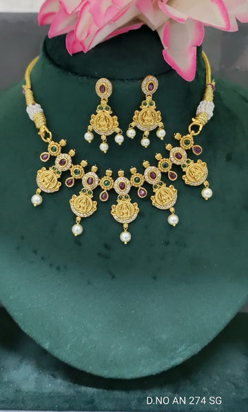 Golden Temple Necklace sku AN 274 SG D4