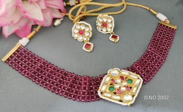 Pachi Kundan Choker Necklace SKU-2002