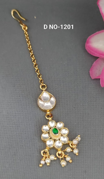 Golden Pacchi Kundan Tika SKU-1201