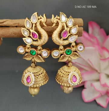 Antique Golden Earrings SKU-AE 189 MA D-5