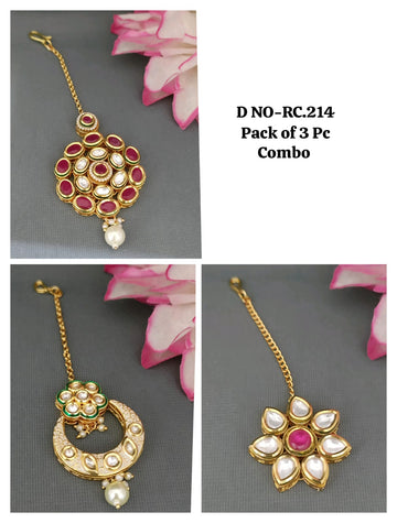 Golden kundan Tikka SKU RC 214 H-1