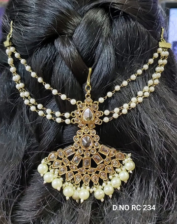 Polki Mehandi hair brooch Sku RC 234 H-1
