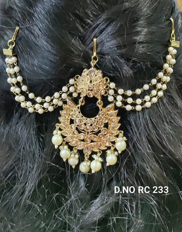 Polki Mehandi hair brooch Sku RC 233 H-1