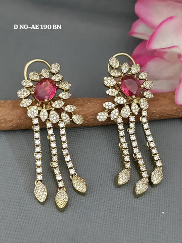 Mehandi Cz Ad Earring sku AE 190 BN/C-2