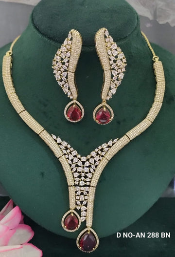 CZ AD Mehandi Necklace sku AN 288 BN/C-8