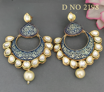 Golden Kundan Minakari earing SKU-2198 D-3