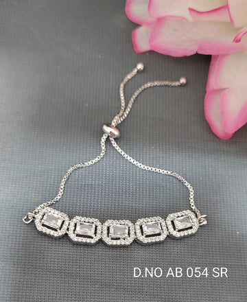 Cz Ad Rodium Bracelet SKU-AB 054 SR/C4