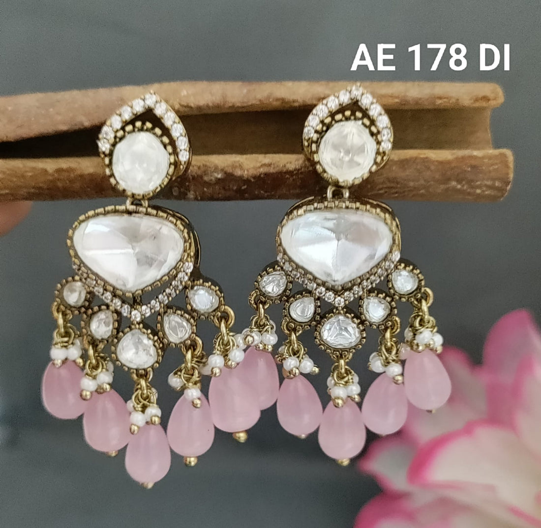Moissanite kundan Earing SKU AE 178 DI /C 9