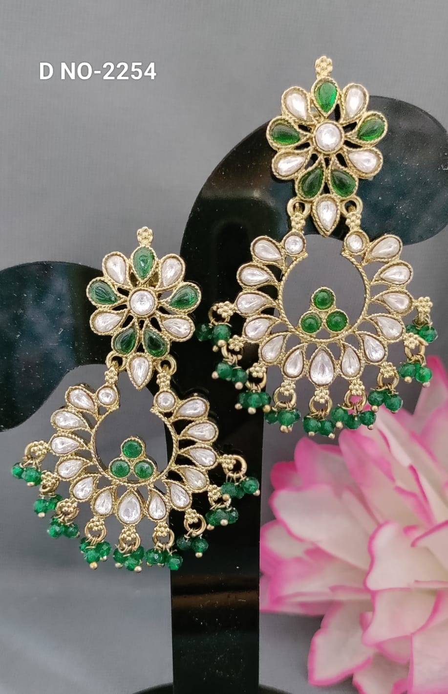 Mehandi Kundan Earing Sku- 2254 C-9