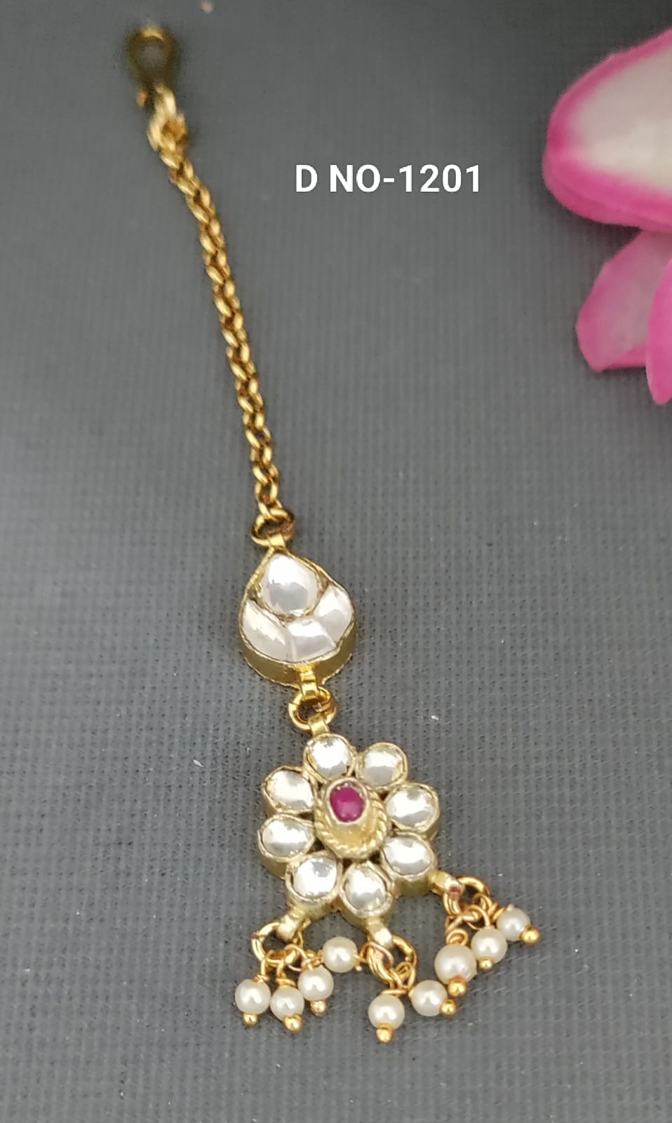 Golden Pacchi Kundan Tika SKU-1201