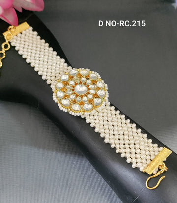 Golden Pacchi Kundan Bracelet SKU- RC 215 H-1