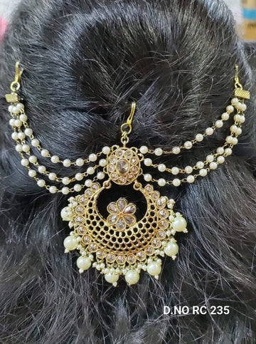 Polki Mehandi hair brooch Sku RC 235 H-1
