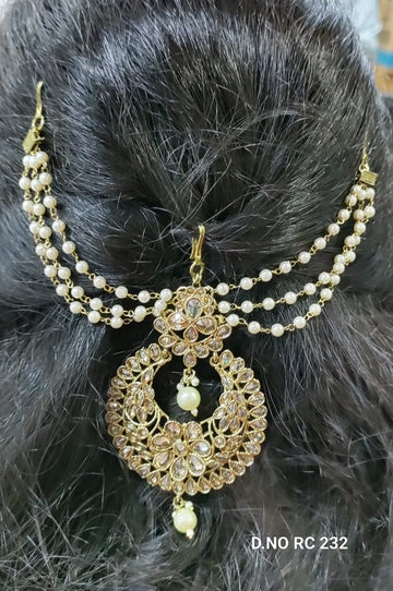 Polki Mehandi hair brooch Sku RC 232 H-1