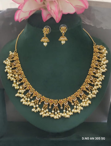 Antique Golden Necklace SKU AN 305 SG