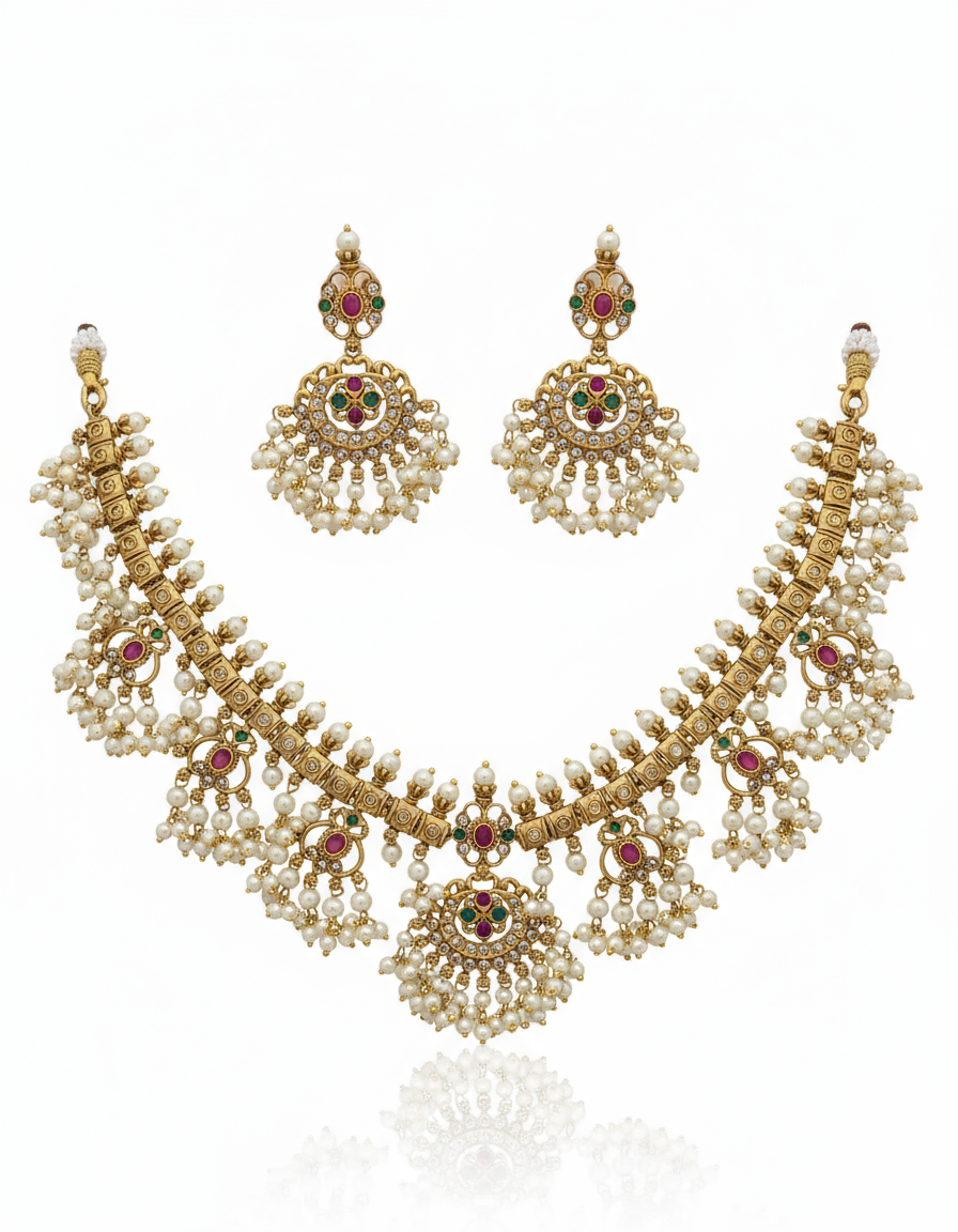 Temple Golden Necklace SKU AN 310 SG