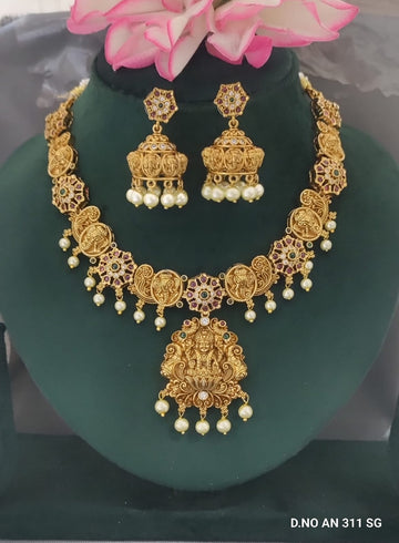 Antique Golden Temple Necklace SKU AN 311 SG