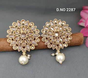 Mehandi Polki Tops Earing SKU-2287 /E-3