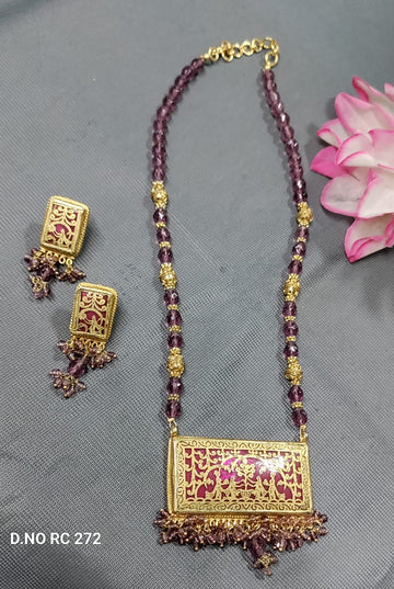 Golden Pearl Necklace SKU RC 272 D-3