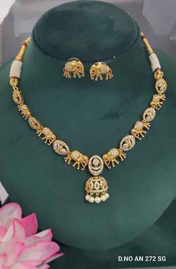 Golden Temple Necklace sku AN 272 SG D4