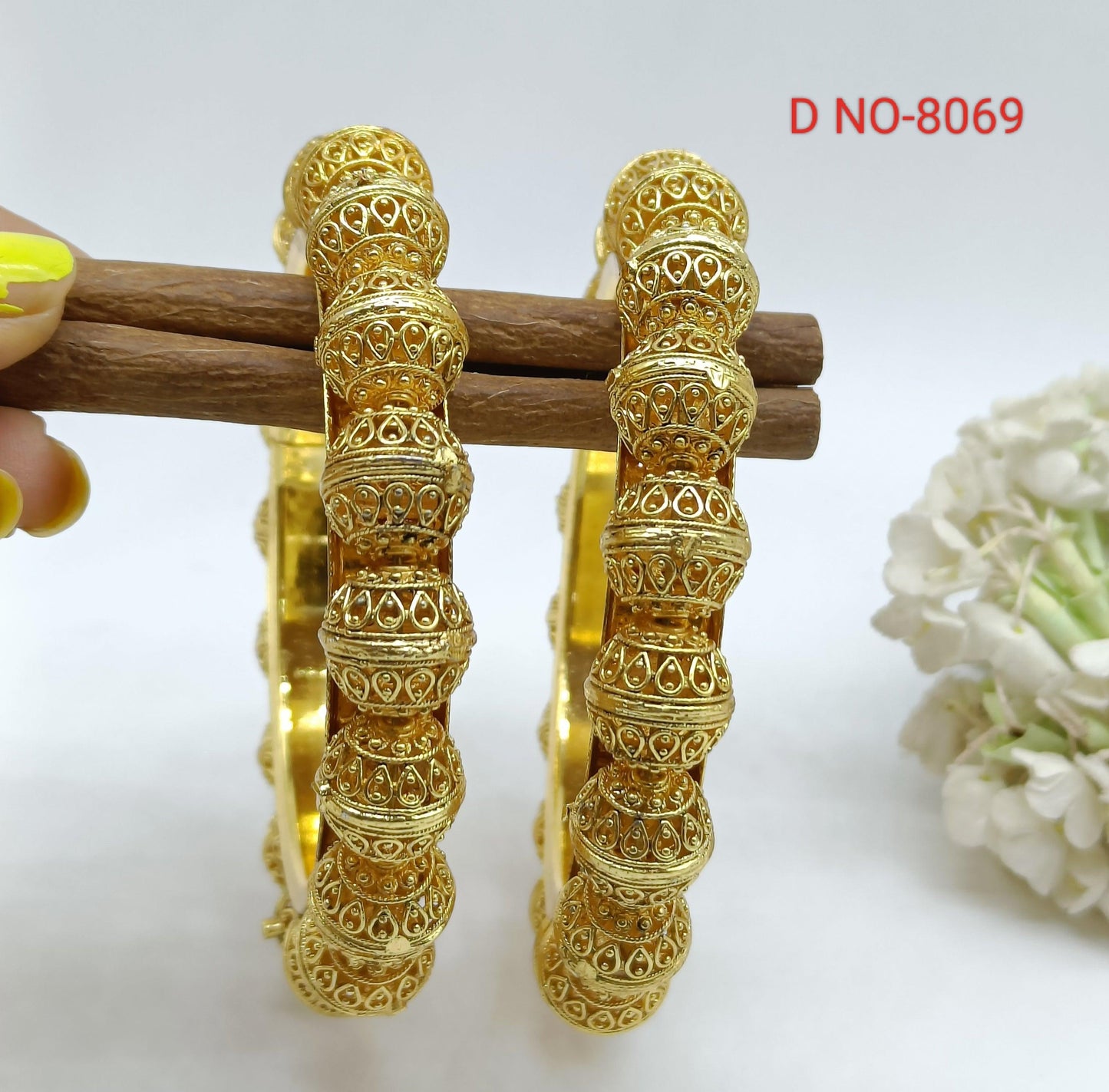 Antique Ball Bangles Sku-8069 G4 - rchiecreation