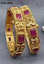 Antique Golden Bangles Sku-3009 D2 - rchiecreation