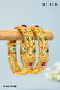 Antique Golden Bangles Sku-3049 D2 - rchiecreation