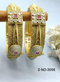 Antique Golden Bangles Sku-3098 D1 - rchiecreation