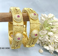 Antique Golden Bangles Sku-3098 D1 - rchiecreation