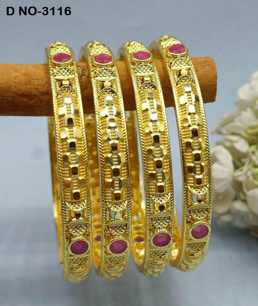 Antique Golden Bangles Sku-3116 G4 - rchiecreation