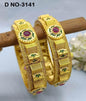 Antique Golden Bangles Sku-3141 D2 - rchiecreation