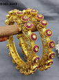 Antique Golden Bangles Sku-3142 D2 - rchiecreation