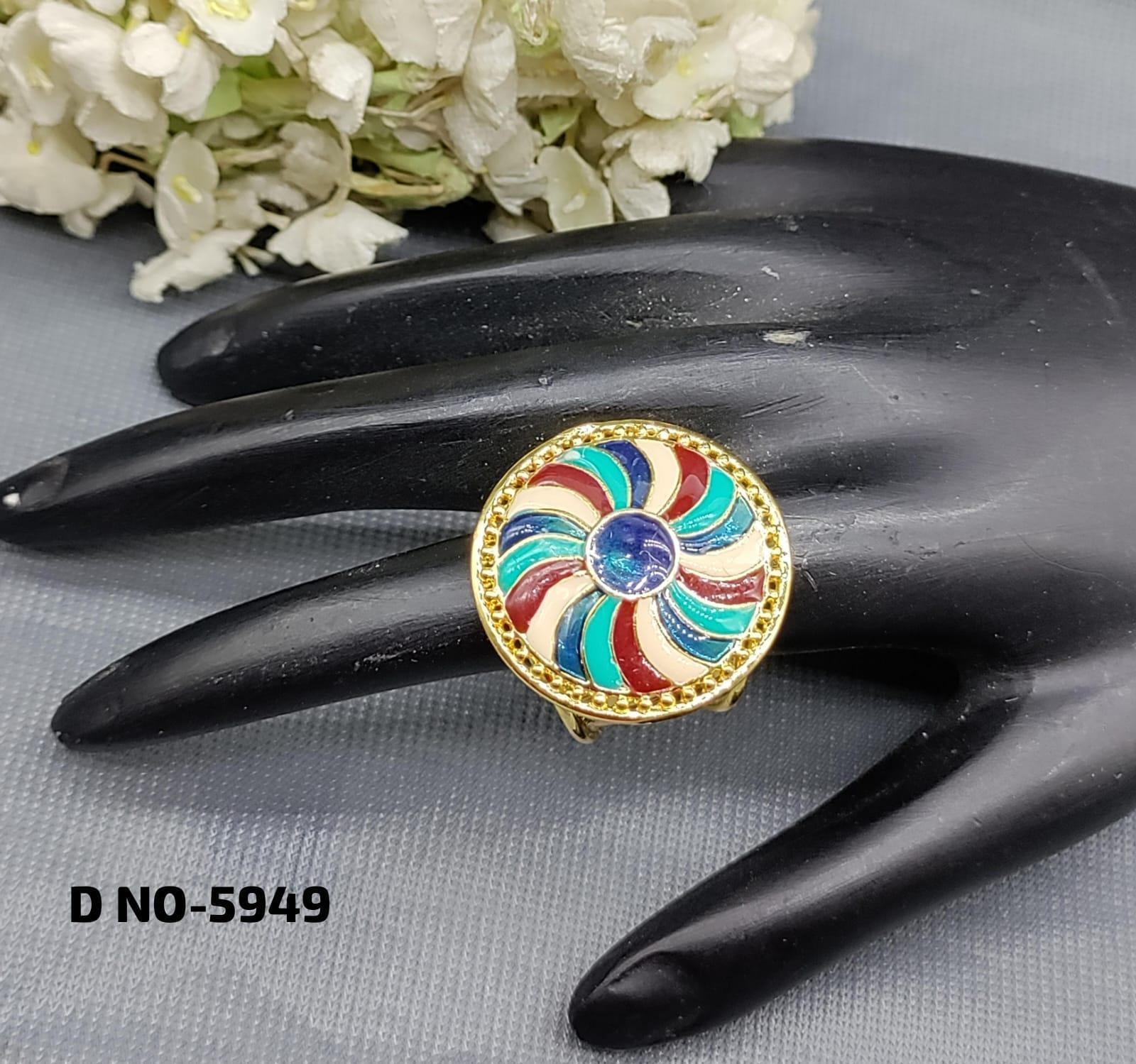 Antique Golden Finger Ring Sku 5949 - rchiecreation