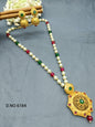 Antique Golden Long Mala Set Sku 6184 D3 - rchiecreation