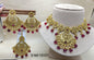 Antique Golden Punjabi Necklace Set Sku 15127 E4 - rchiecreation