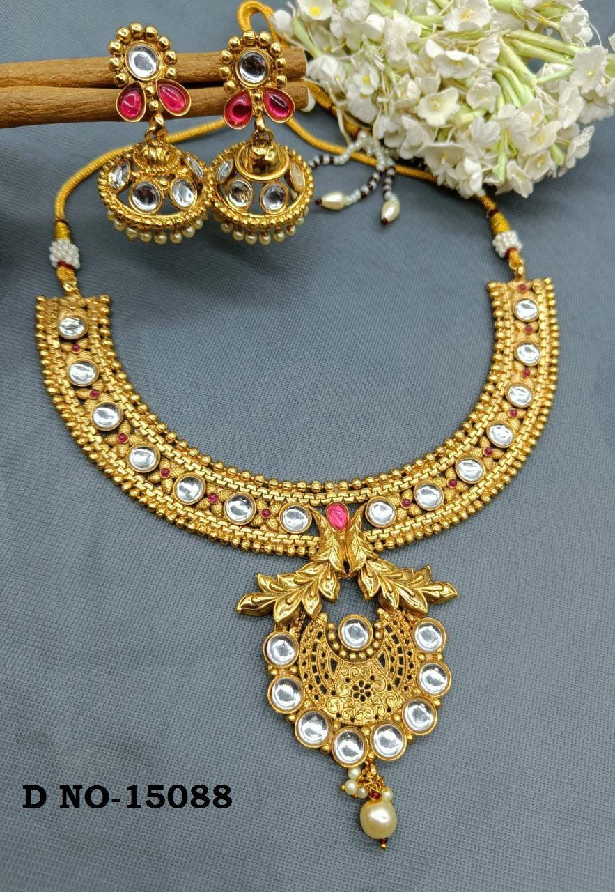 Antuque Golden Necklace sku 15088 D3 - rchiecreation