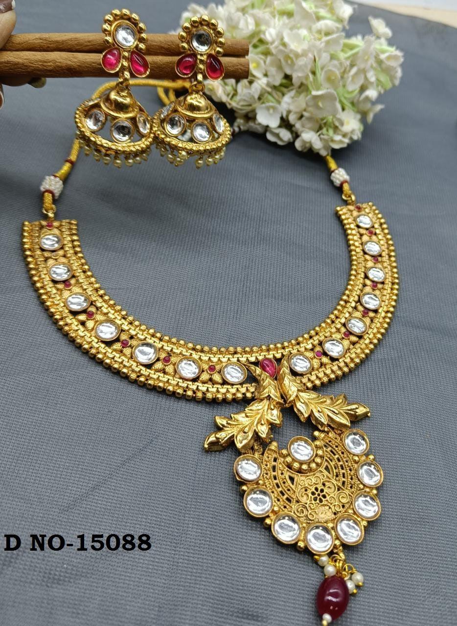 Antuque Golden Necklace sku 15088 D3 - rchiecreation
